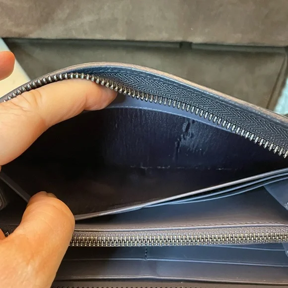 Loewe blue and white polka dot zip around wallet *WITH BOX* - Picture 9 of 15